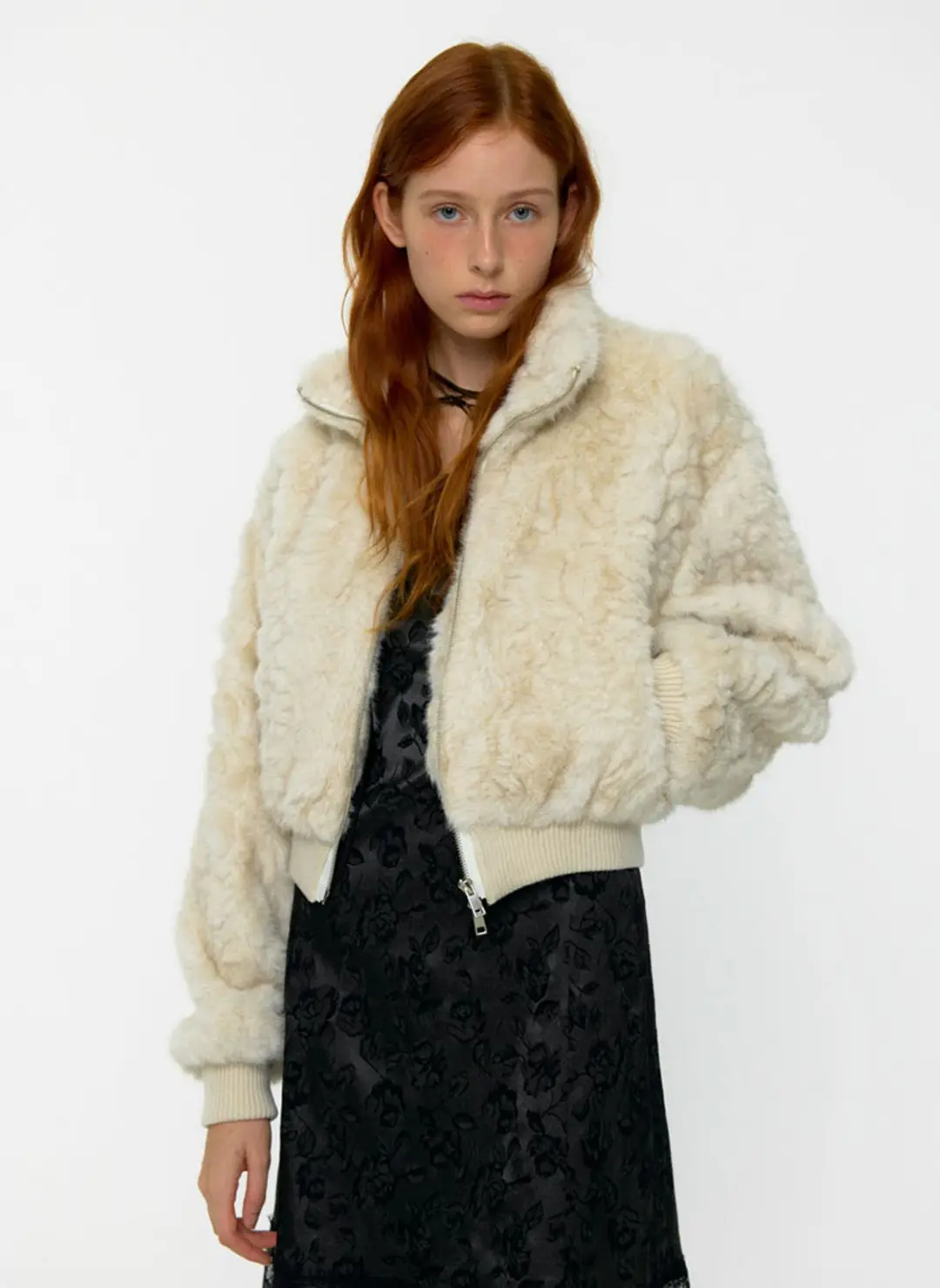 루루서울 Winter Zip-up Fur Jacket (Ivory) 상품 이미지 2