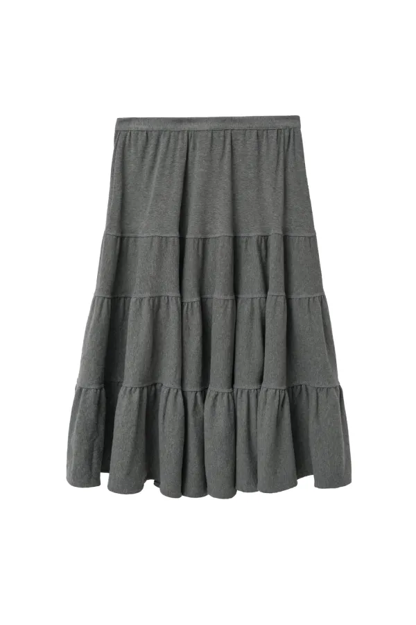 Via Emma jersey skirt (Charcoal)