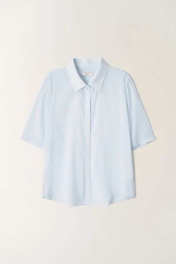 시스루 릴렉스핏 반팔 셔츠 (Light blue)_2GMUBL20