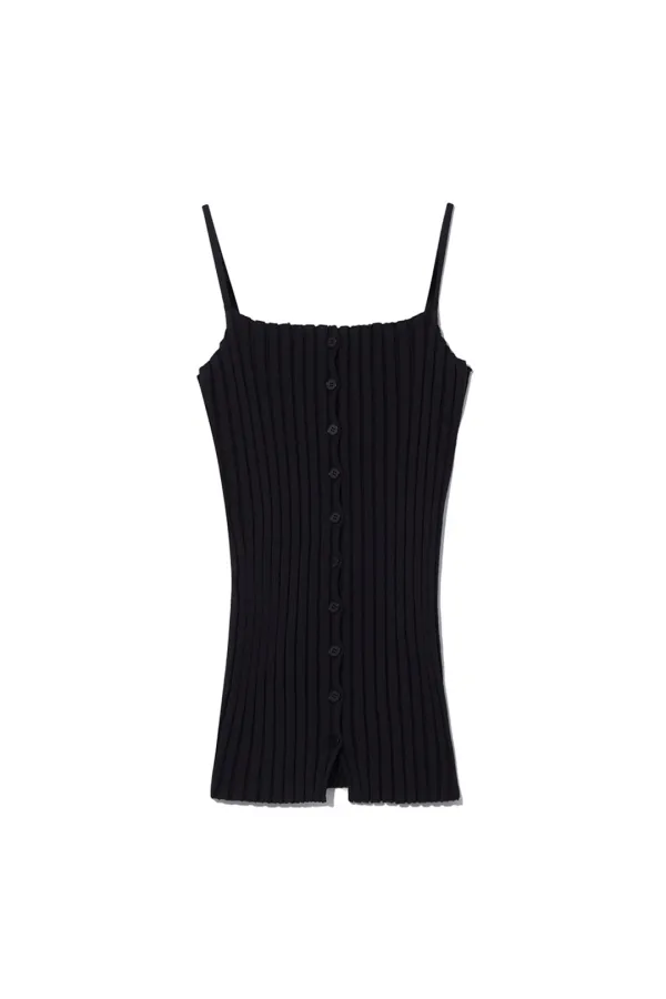 MILLIE KNIT SLEEVELESS TOP [BLACK]
