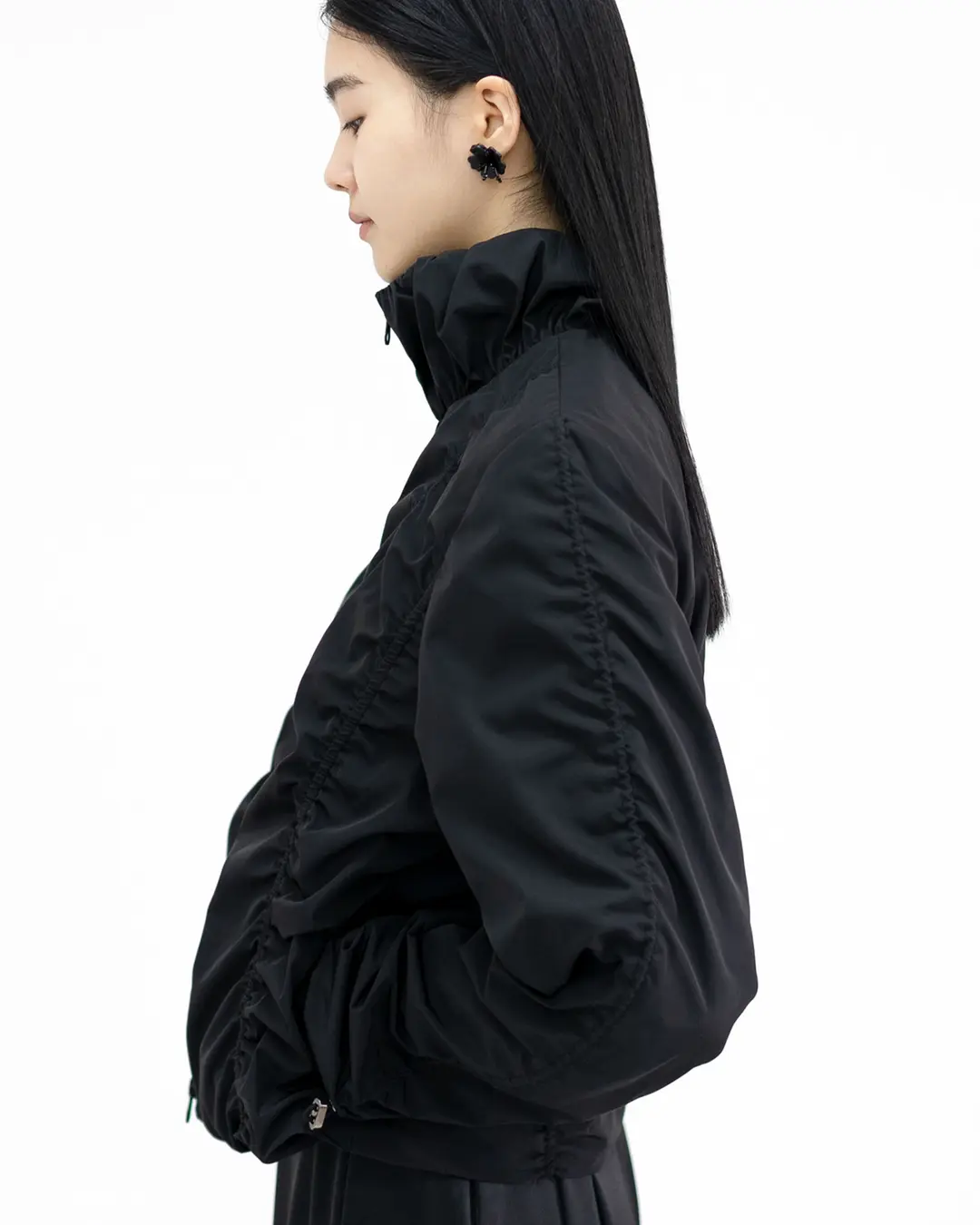 유노이아 leather flower earring 상품 이미지 2