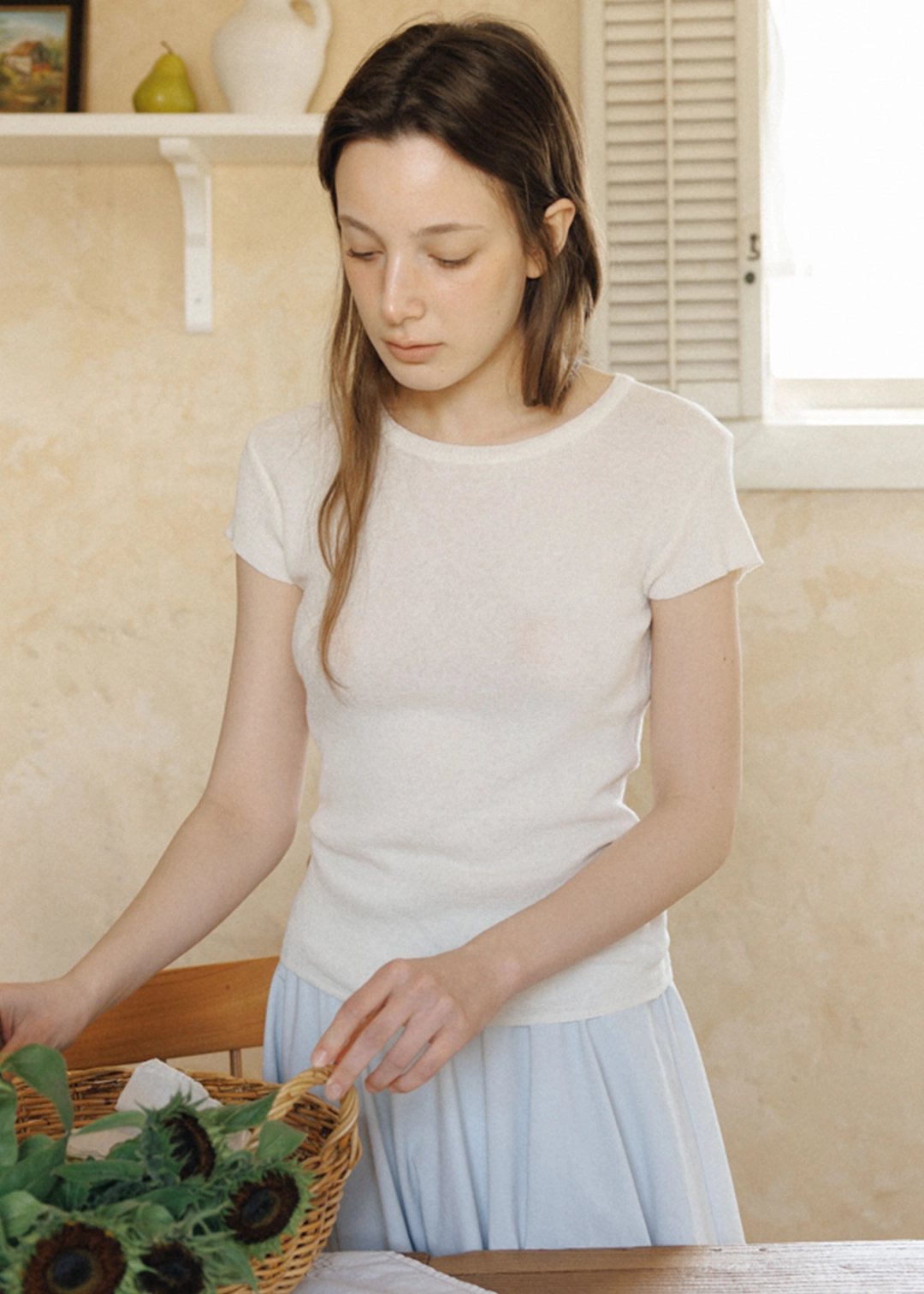 더라이 Cap Sleeve Knit(Cream) 상품 이미지 2
