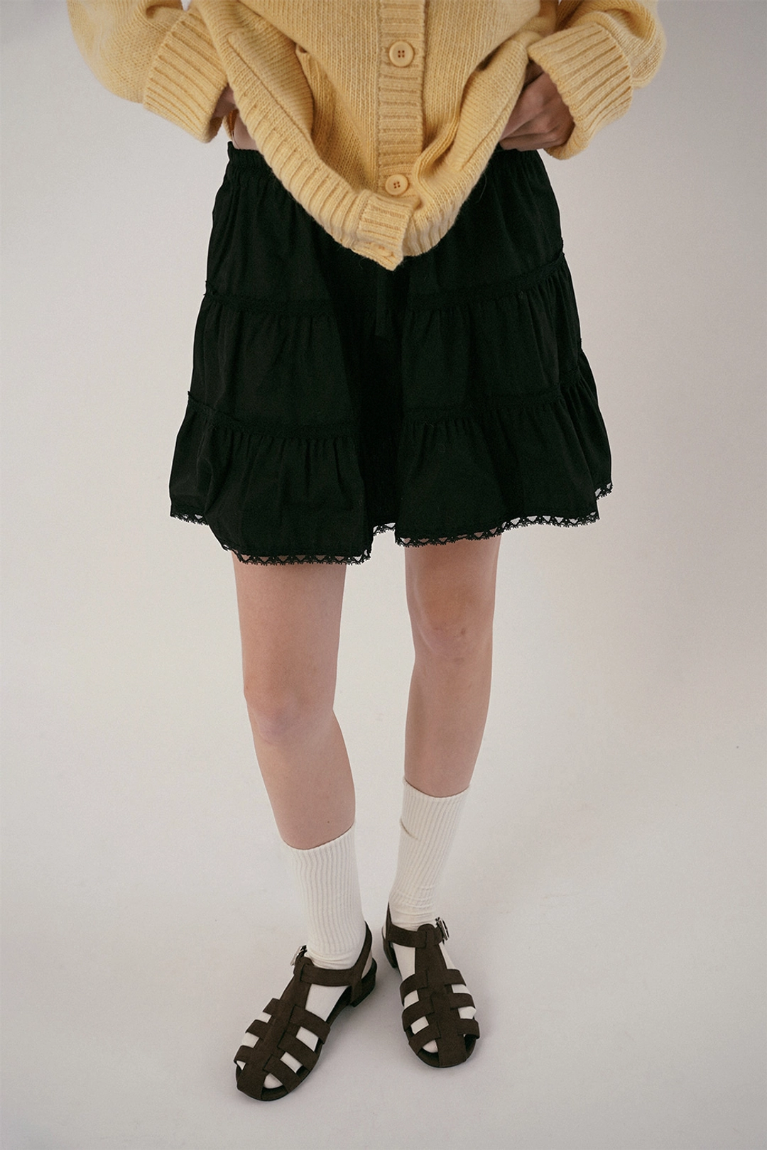 위드아웃썸머 Sheer lace skirt_black 상품 이미지 2