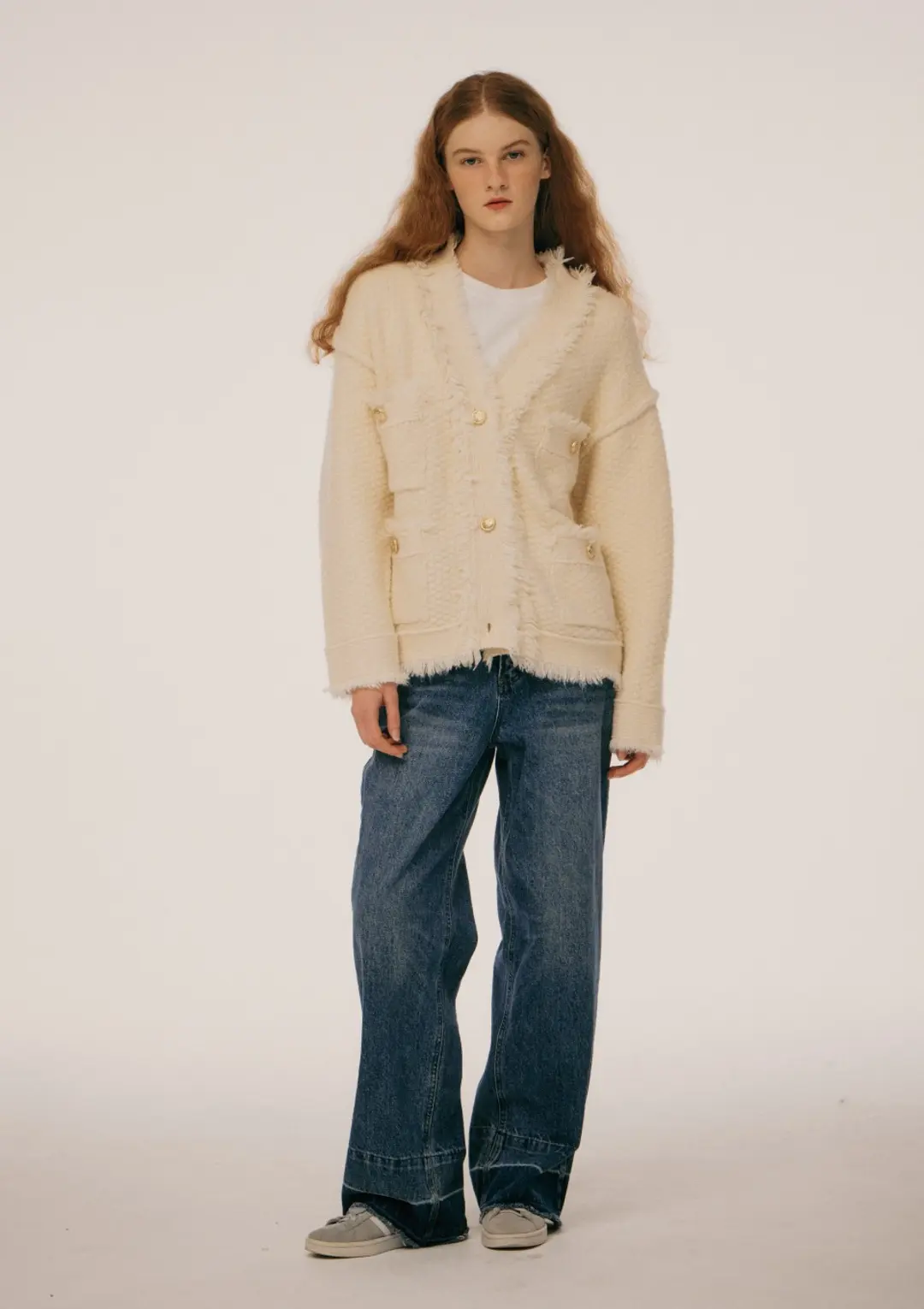 오픈도어 Winter Tweed Knit CREAM 상품 이미지 3