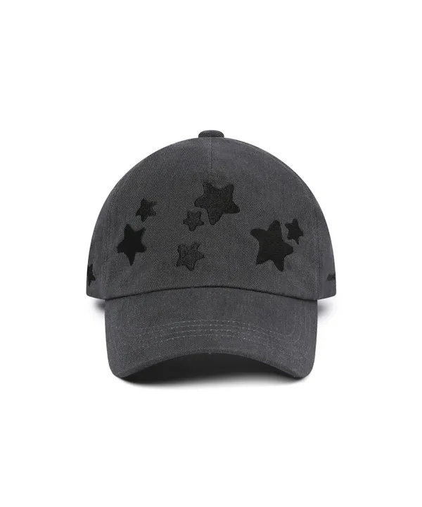 Midnight stars logo ball cap CHARCOAL
