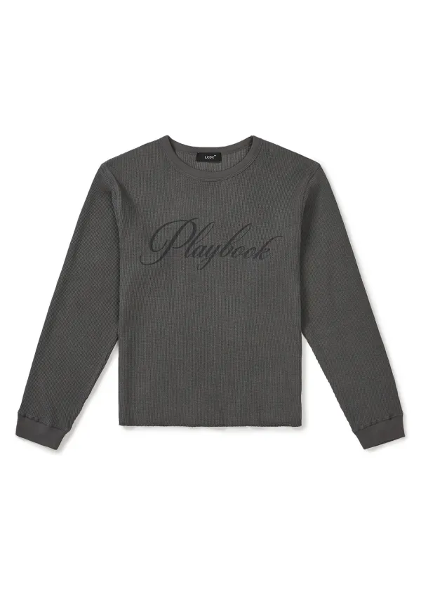 PLAYBOOK WAFFLE T-SHIRT (GREY)