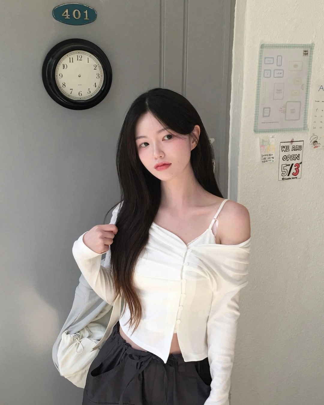 낫유어로즈 @ttookkiRin cardigan set (White) 상품 이미지 1
