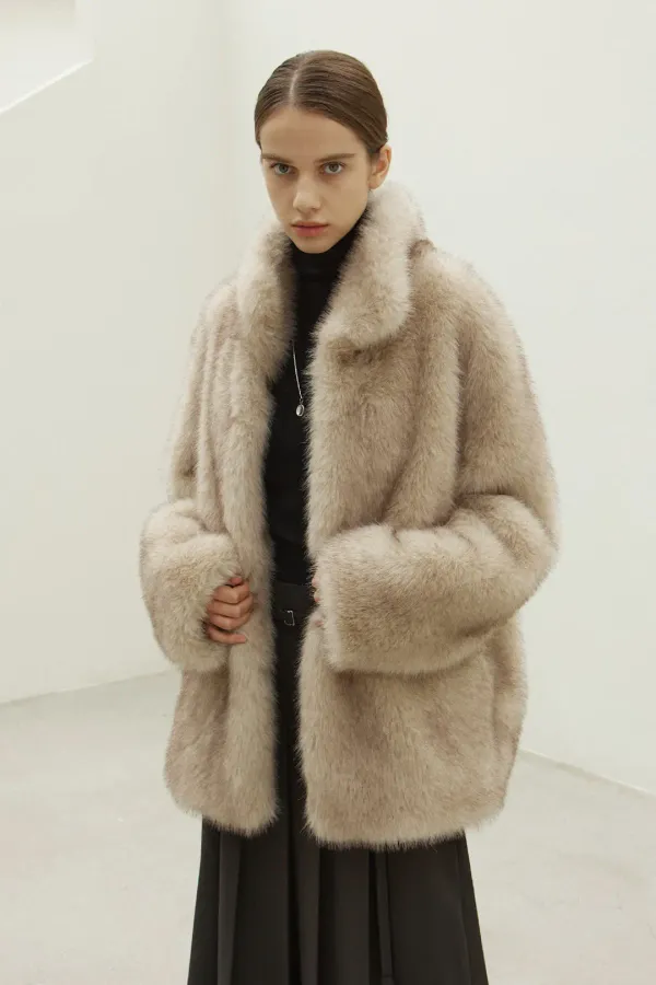 [15차] Bush Fur Jacket_Ash Cream