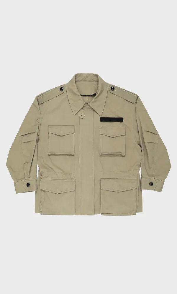Stone Washed Cotton Field Jumper_Beige