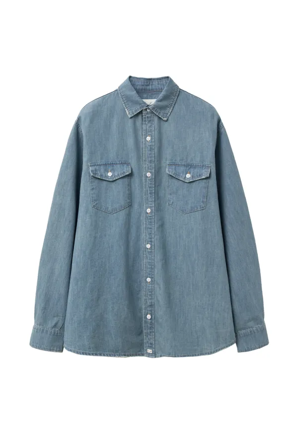 Via Oliver denim shirt (Denim blue)