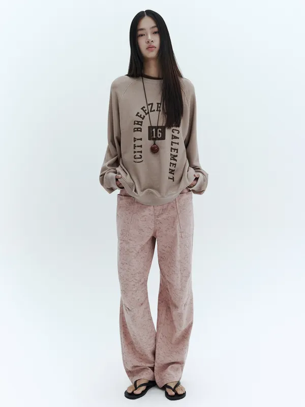 페인팅 데님 팬츠_PINK