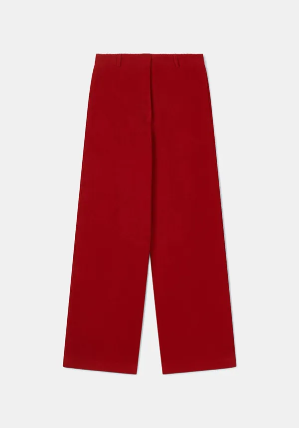 [1차 리오더] Logo corduroy pants (Red)