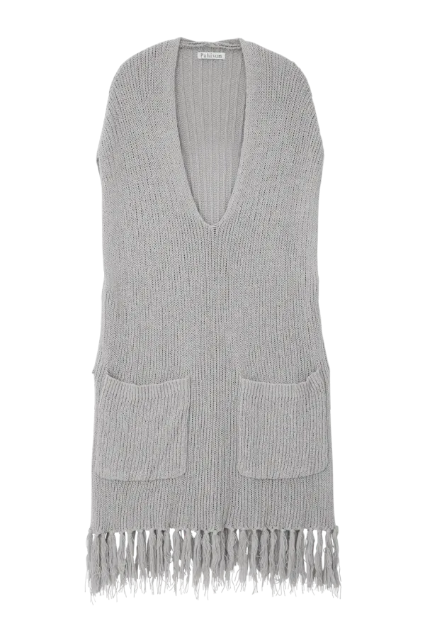 CAPE KNIT DRESS_BEIGE