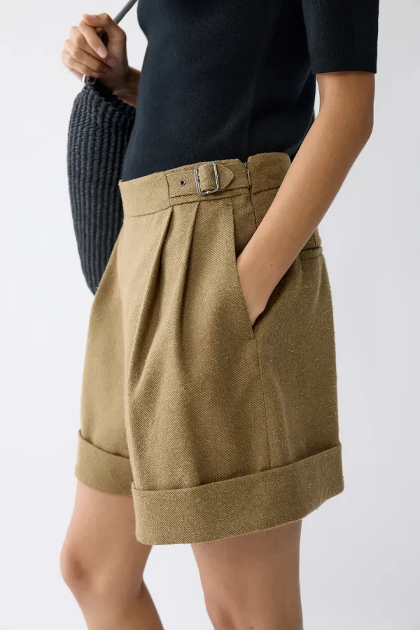 Daisy linen silk shorts