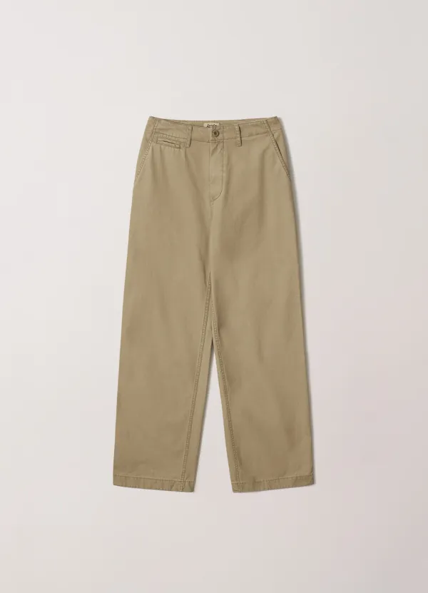 Washed Officer Chino Pants (Beige)