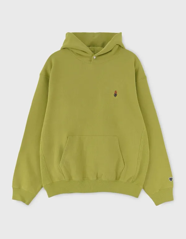 CREST WASHED 221 HOODIE / Lime Green