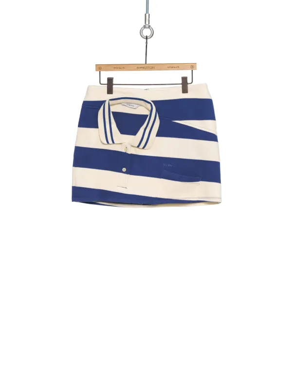 PF25 BLUE PIQUE COLLAR FRONT SKIRT