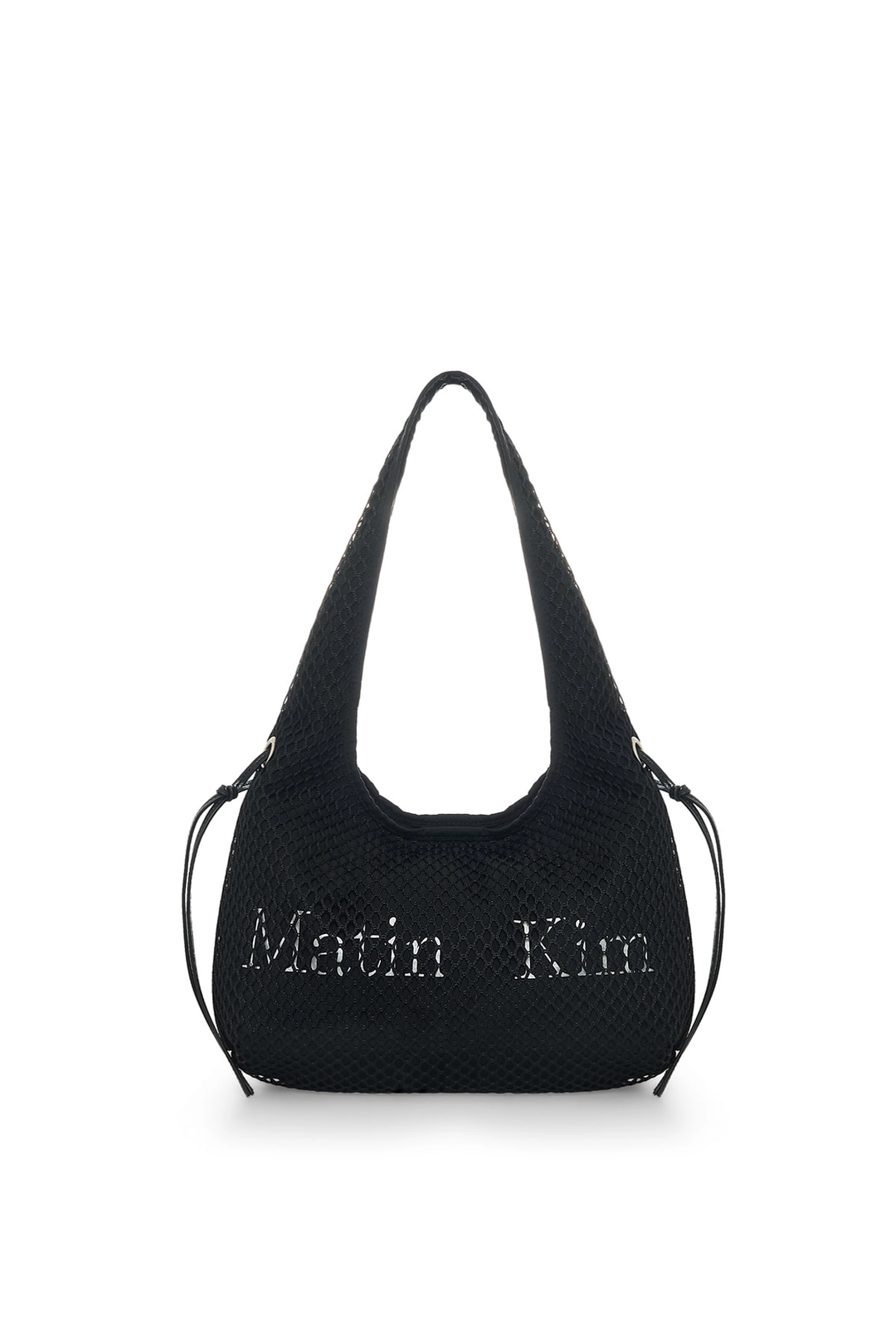 마뗑킴 SIDE STRAP MESH MINI TOTE BAG IN BLACK 상품 이미지 1