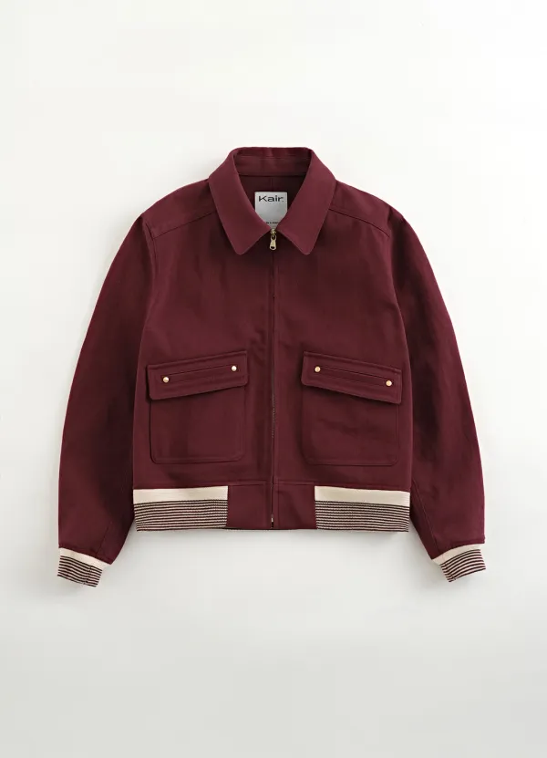 Kyra Washed Jacket (Burgundy)