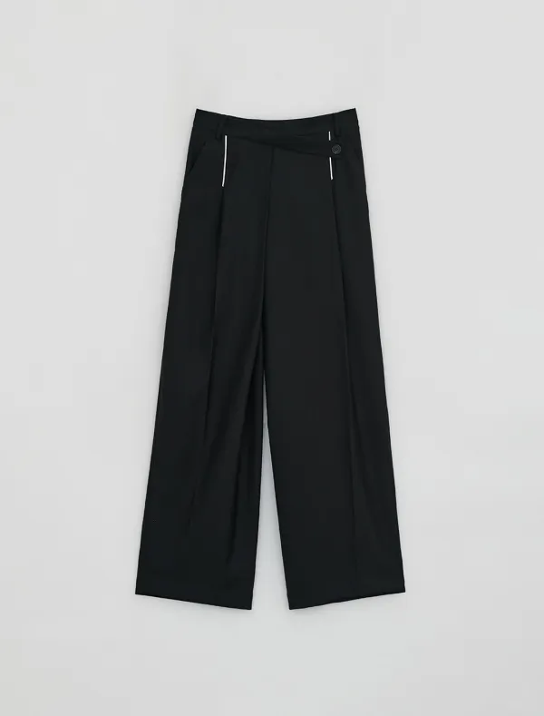[1st REORDER] WIDE WRAP PANTS [BLACK]