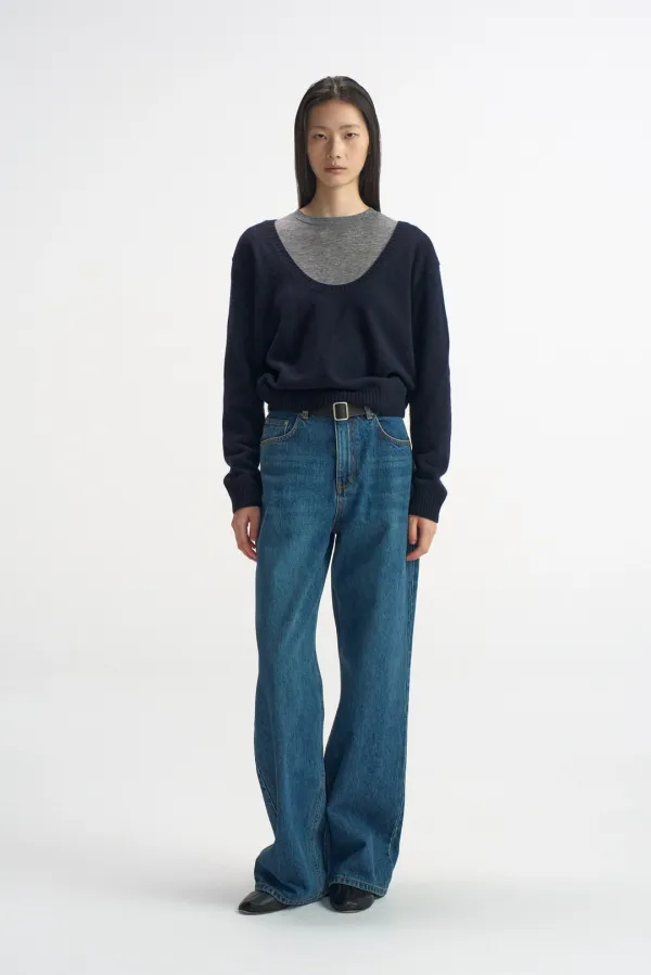 Classic Straight Denim Pants_Blue