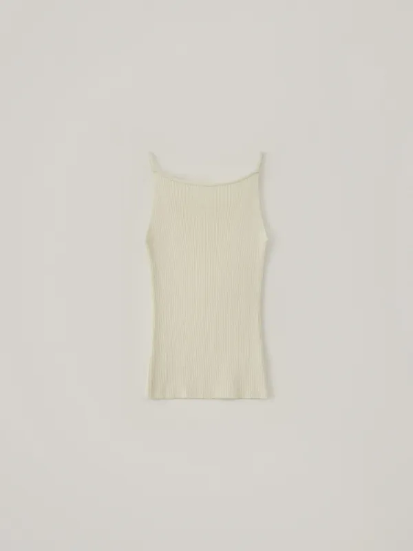 Ribbed Sleeveless Knit - Cream