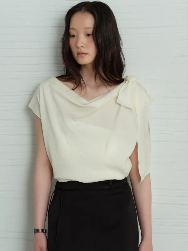 Drape Slit Blouse_4Color