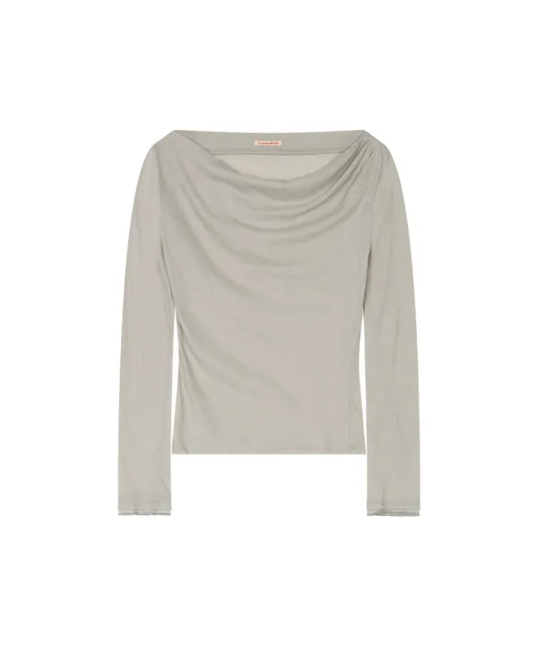 A3604 드레이프 롱 슬리브_Light gray