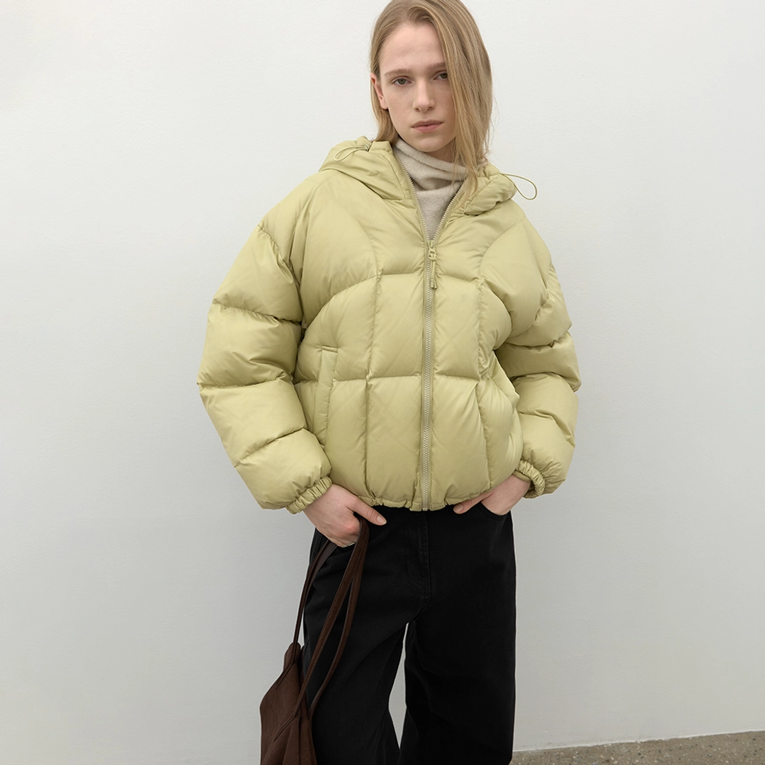 아뜰리에 나인 (JP-606)CURVED STITCHED RIPSTOP HOOD DOWN JUMPER 상품 이미지 2