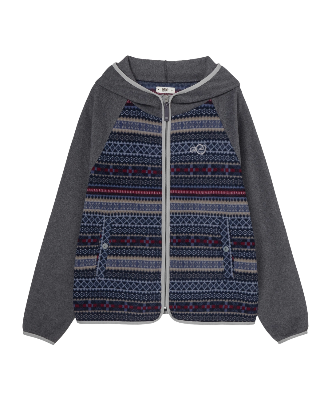 에이이에이이 SOFT FLEECE ZIP UP HOODIE [GREY] 상품 이미지 2