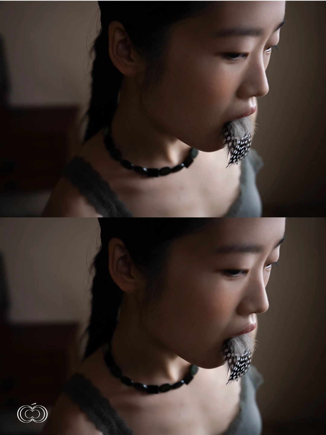 콜로신스 SELA SHELL NECKLACE DEEP GREEN BLACK MIX 상품 이미지 3