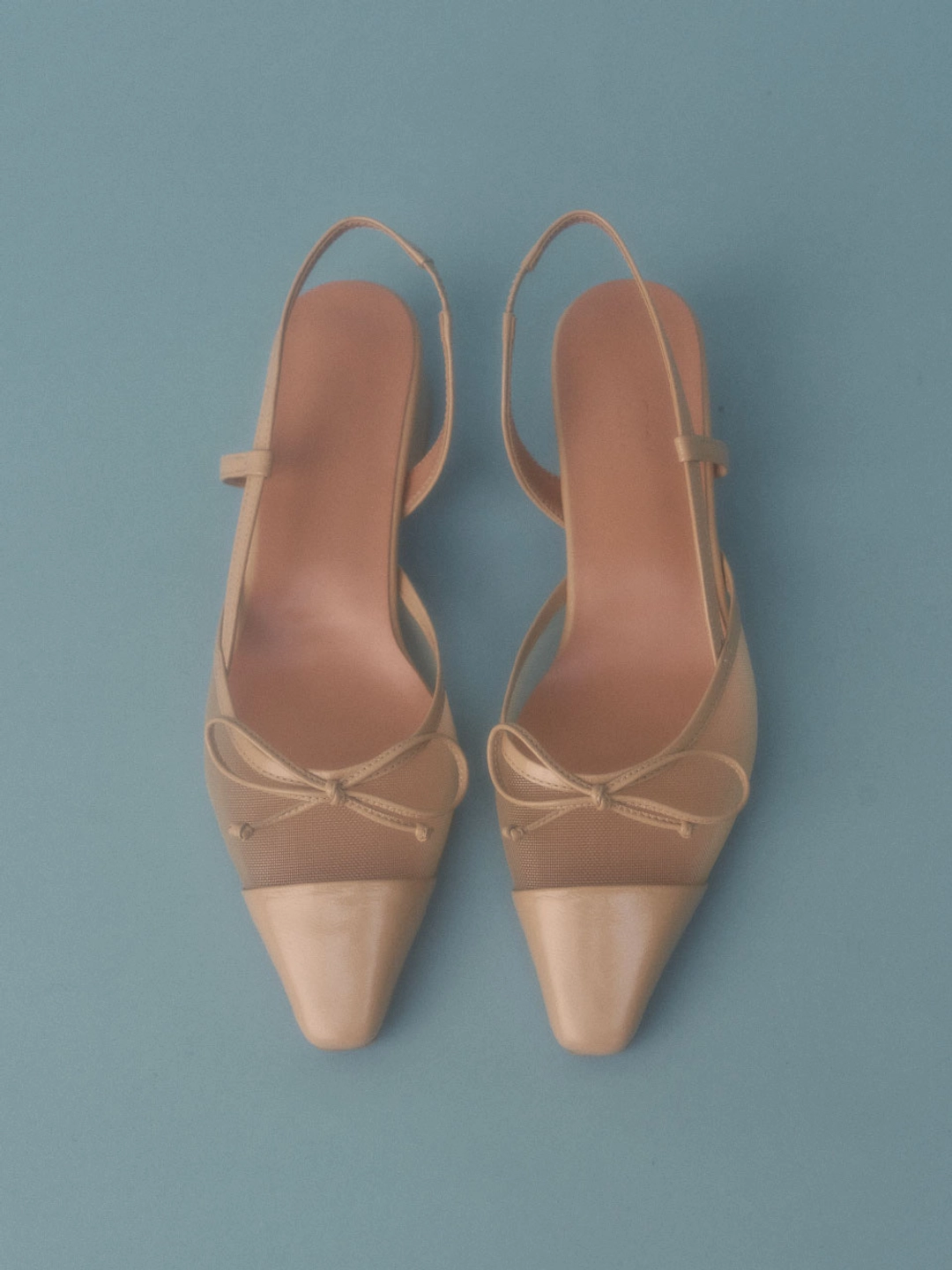 러브듀이 SIGNATURE ribbon slingback / 베이지메쉬 상품 이미지 2