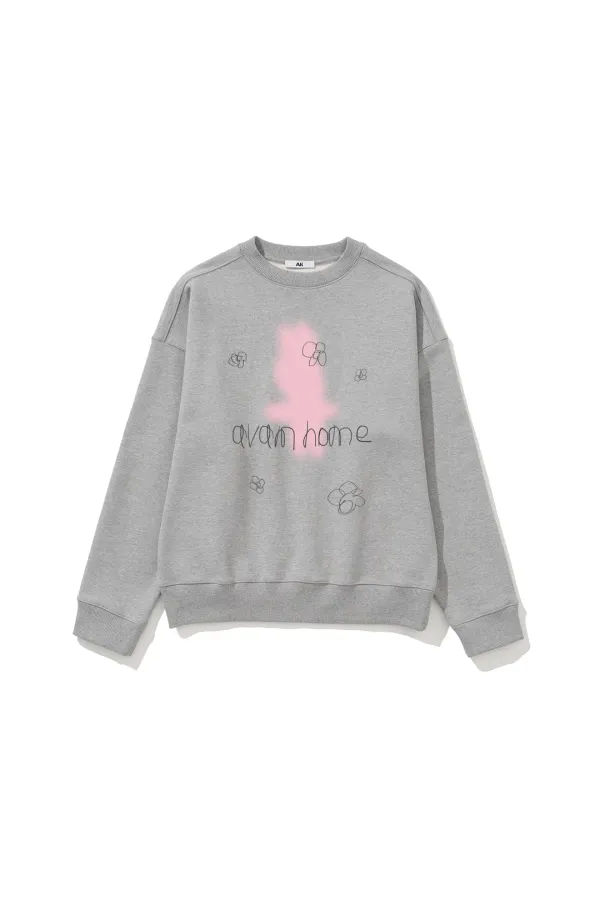 Rabbit Print Sweatshirt Grey