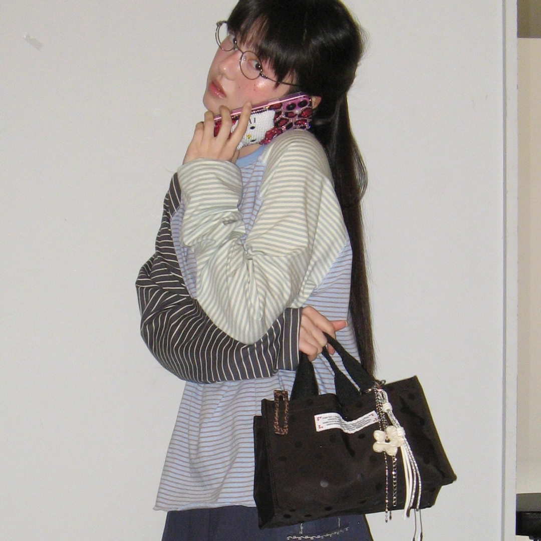 론론 3 MULTI STRIPE LOOSE FIT LONG SLEEVE SKY YELLOW 상품 이미지 2