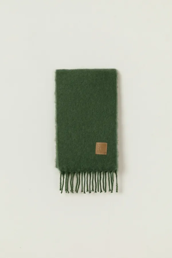 FROST MOHAIR WOOL MUFFLER_GREEN