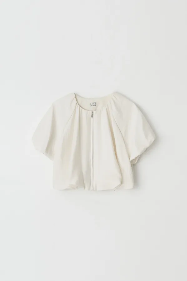 Layered Short Sleeve Jacket (cream)