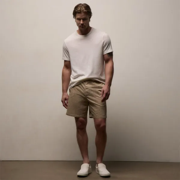 Herringbone Surplus Short - Light Khaki Pigment