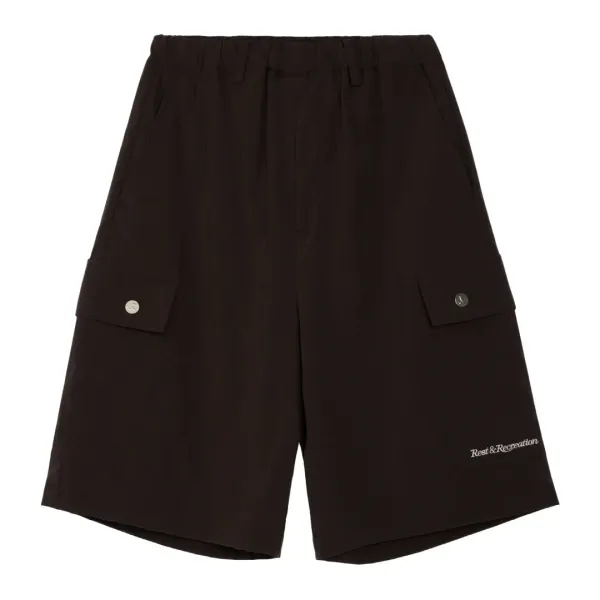NYLON CARGO SHORTS - BROWN