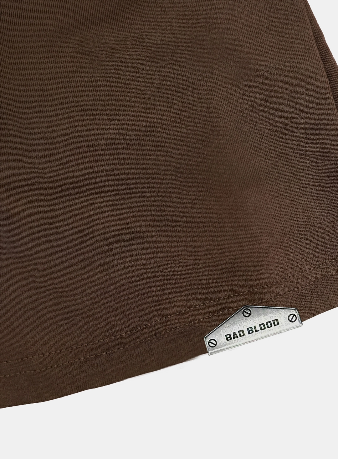 배드블러드 [w-tee26-067] Viper Logo Mock-Neck Cap Sleeve - Brown 상품 이미지 2