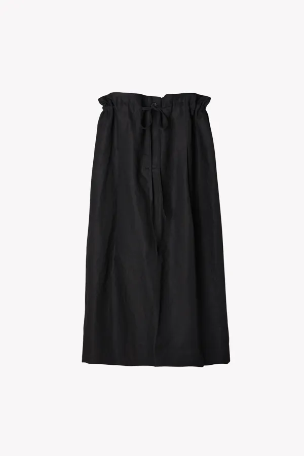 Olin String Linen Skirt (Black)