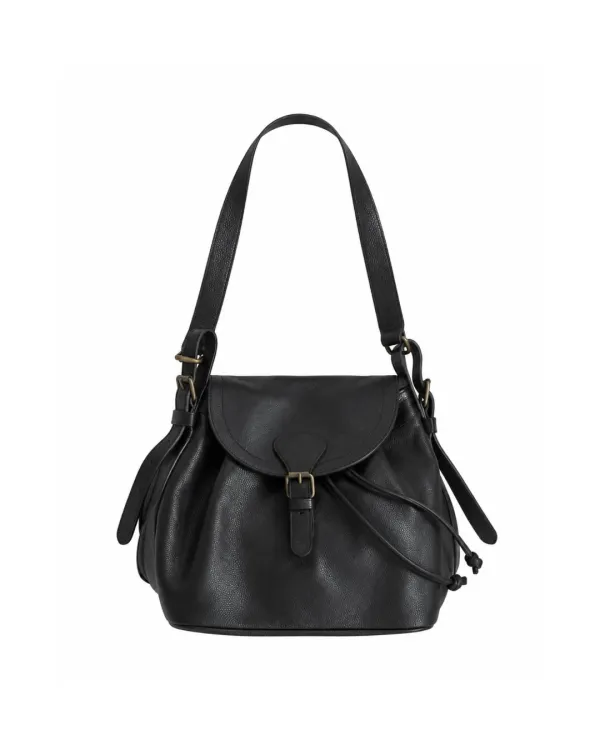 flétta Vintage Flap Saddle Bag_Black