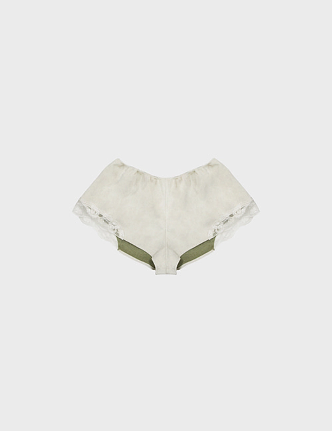프레클 faux leather lace shorts in ivory 상품 이미지 1