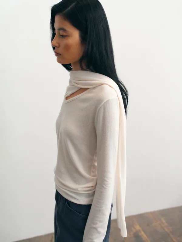 Grove Scarf Tee_Cream