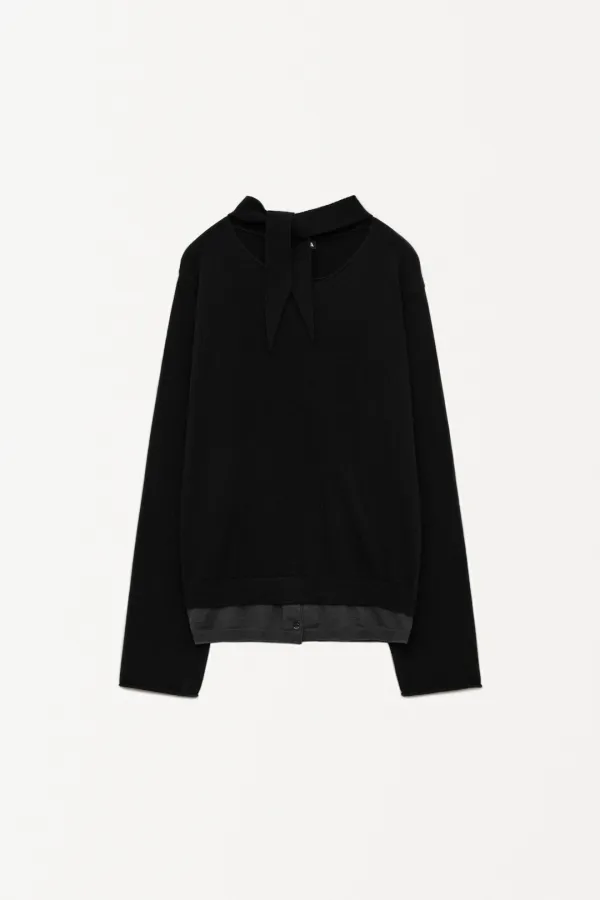 (M)Tasting Scarf Knit black