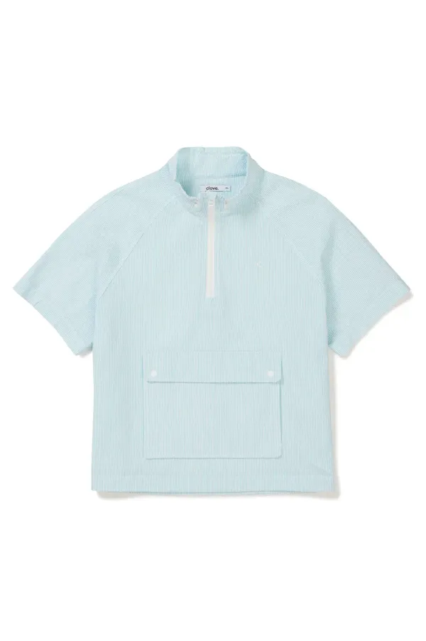 [24SS clove] Seersucker Short Sleeve Anorak (Mint)