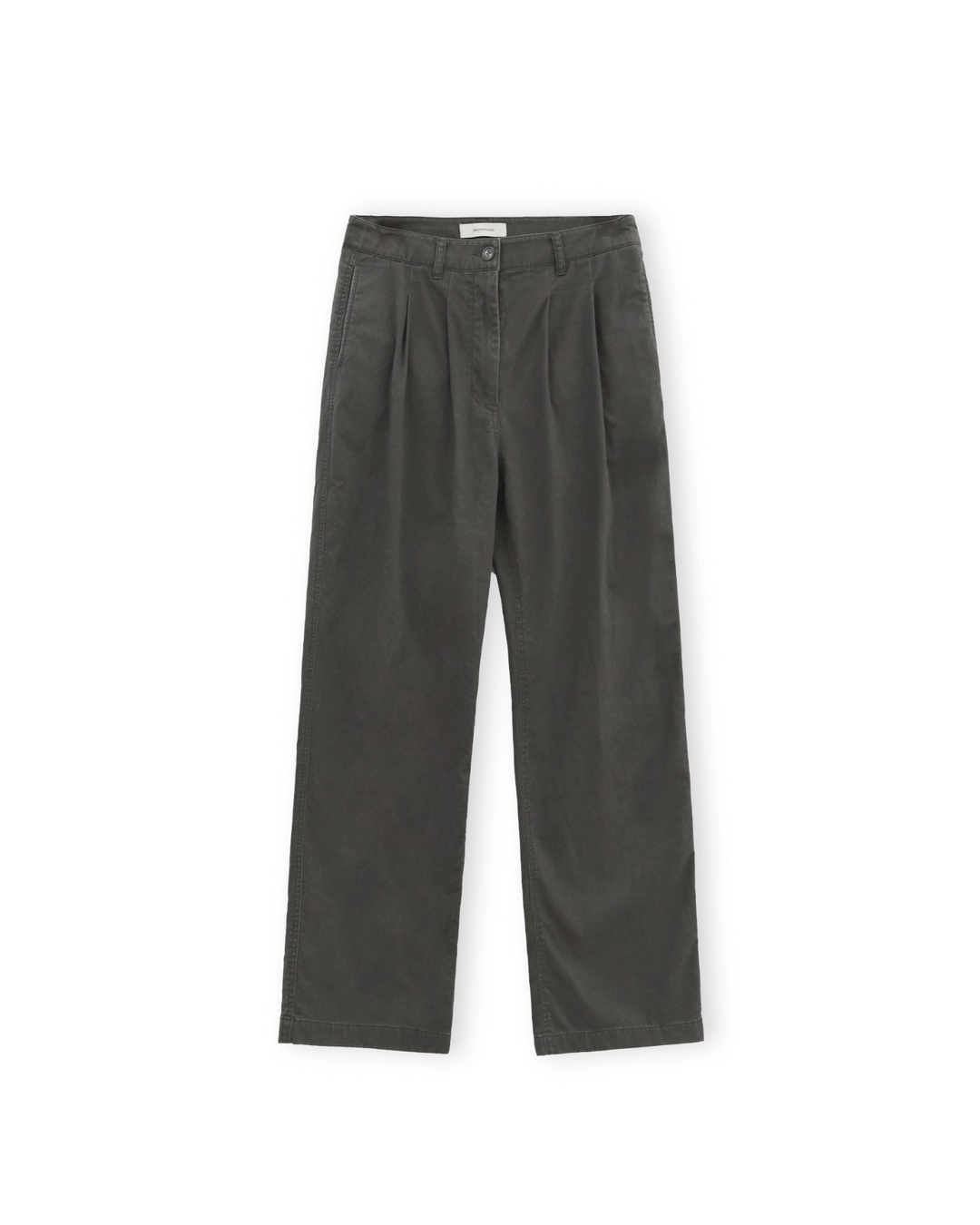 브라운야드 W Washed Two Tuck Pants, Charcoal 상품 이미지 2