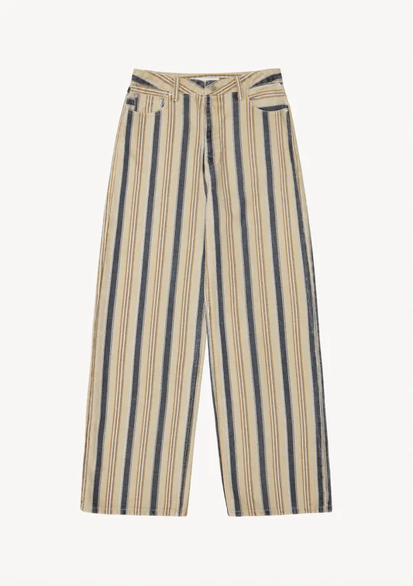 Granada Stripe Denim in Beige