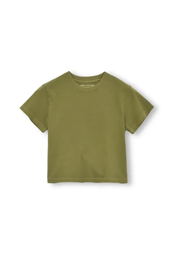 W Washed Baby T Shirt, Washed Olive