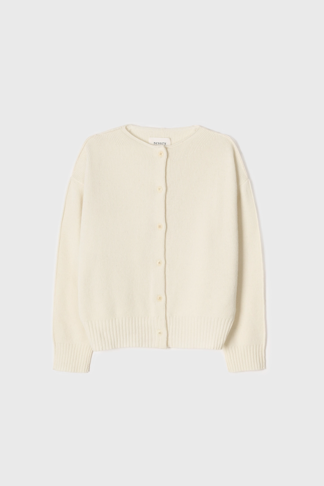 네세서리 Wool Roll Detail Cardigan (Ivory) 상품 이미지 1