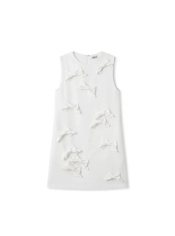 TINY BOW DRESS (WHITE)